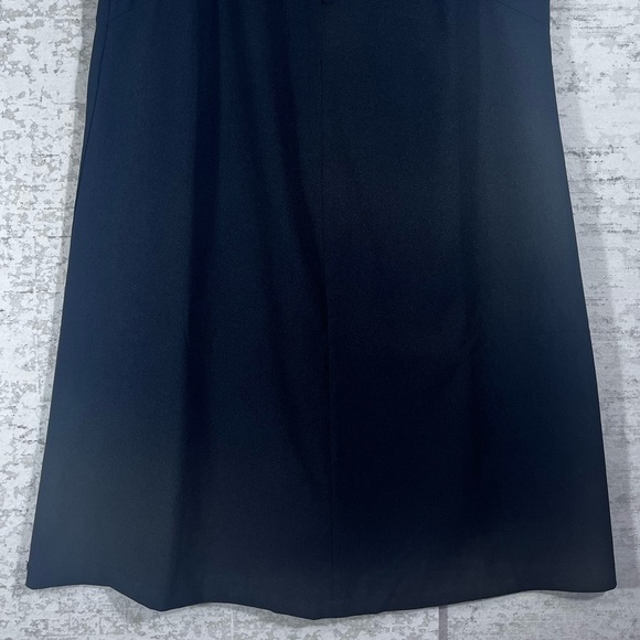 LULU'S Black Mini Sheath Shift Dress w/ Deep V Neck Gold Pin Closure Size Small - Picture 3 of 11